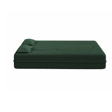 Load image into Gallery viewer, Modern Floor Sofa, With 2 Pillows, Convertible Teddy Fabric Foam Filled Bed
