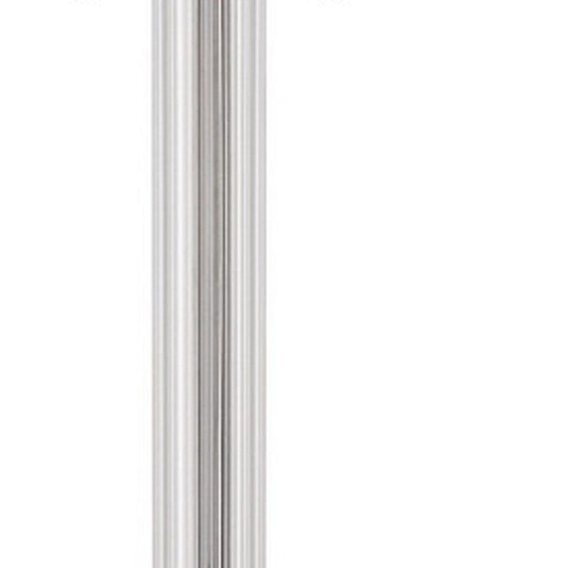 Two Light Traditional Shaped Floor Lamp With White Rectangular Shade - Chrome