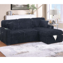 Load image into Gallery viewer, Convertible Sectional Upholstered Sleeper Sofa With Storage Chaise
