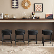 Load image into Gallery viewer, Round Bar Stools (Set of 2), Contemporary Upholstered Dining Stools For Kitchens, Coffee Shops And Bar Stores
