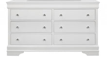 Load image into Gallery viewer, Solid Wood Six Drawer Double Dresser - Metallic White
