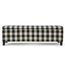 Load image into Gallery viewer, Contemporary Storage Ottoman With Seating And Storage - Black
