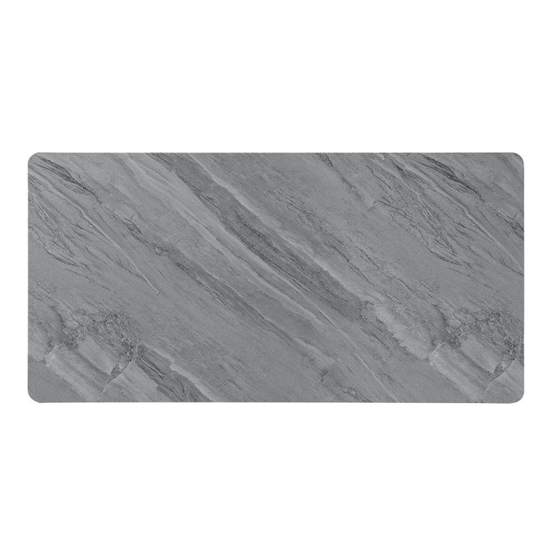 47" Faux Marble Wood And Steel Lift Top Coffee Table - Gray And White