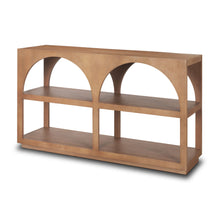 Load image into Gallery viewer, 54" Solid Wood Floor Shelf Console Table With Two Shelves - Brown
