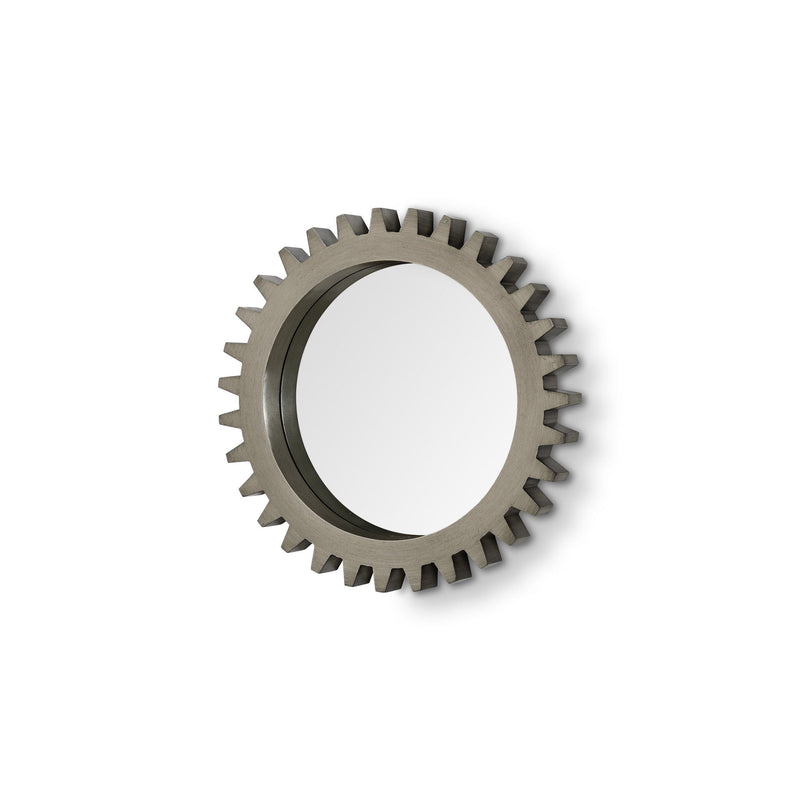 26" Abstract Framed Accent Mirror - Gray