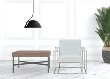 Load image into Gallery viewer, Stylish Leatherette And Steel Chair - White
