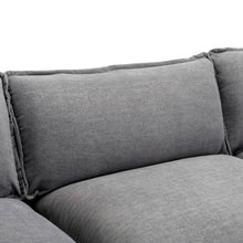 Load image into Gallery viewer, 112.2&quot; L-Shape Chenille Upholstered Sofa for Living Room Modern Luxury Sofa Couch with Ottoman, 5 Pillows, Gray
