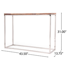 Load image into Gallery viewer, Console Table - Brown / Silver
