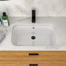 Load image into Gallery viewer, Undermount Bathroom Sink 22" X 15.25" With Overflow Sleek, High Temperature Fired, Stain Resistant, Smooth Polished Surface - White
