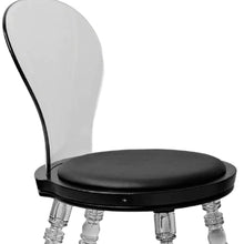 Load image into Gallery viewer, Upholstered Faux Leather Dining Side Chair - Black / Clear
