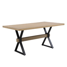 Load image into Gallery viewer, Elevated - Farmhouse Dining Table With X Shaped Legs - Light Ash
