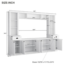 Load image into Gallery viewer, Minimalist Entertainment Wall Unit Set With Bridge For TVs Up To 75"
