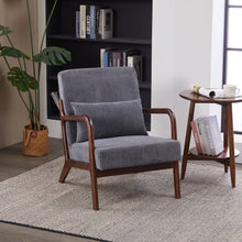 Load image into Gallery viewer, Accent Chair With Pillow And Wood Frame
