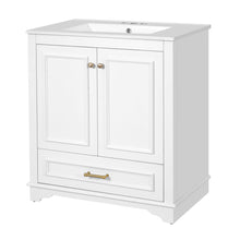 Load image into Gallery viewer, Bathroom Vanity With Sink, Cabinet &amp; 2 Soft Closing Doors &amp; Adjustable Shelf
