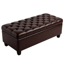 Load image into Gallery viewer, Storage Ottoman Bench With Safety Hinges
