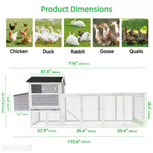 Load image into Gallery viewer, Chicken Coop, Large Outdoor Hen House With Run And Nesting Box Poultry Cage
