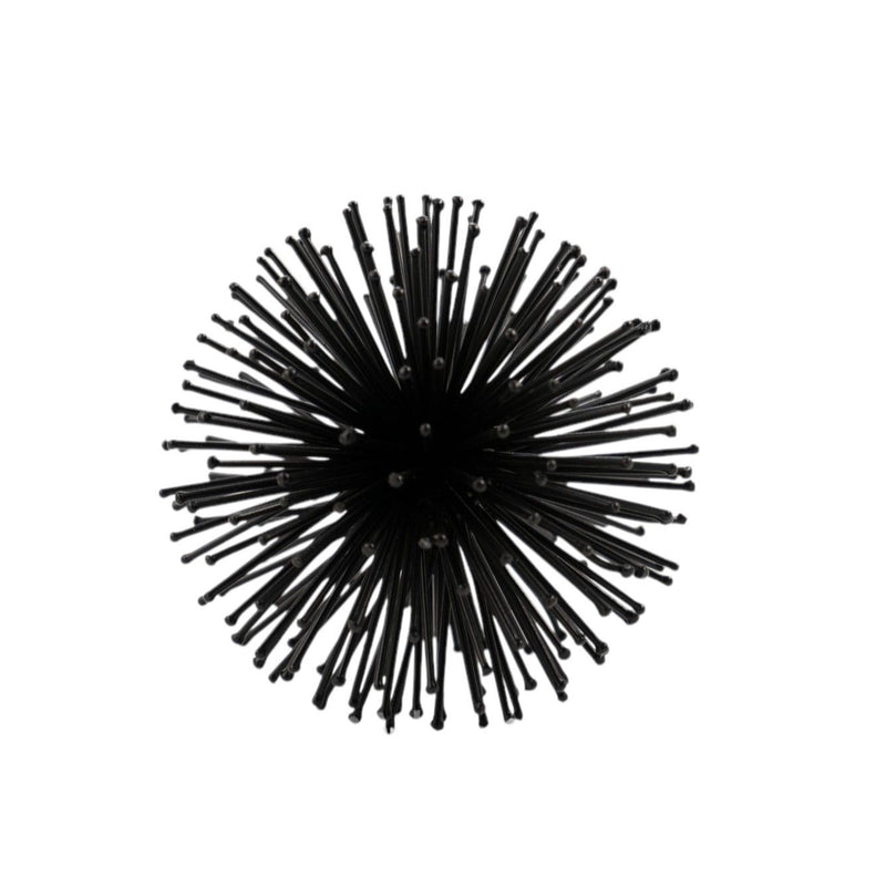 Decorative Spiky Sphere Tabletop Sculpture (Set of 2) - Black