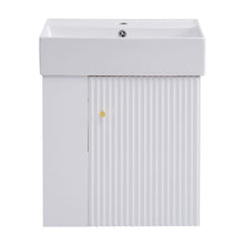 Load image into Gallery viewer, Modern Floating Bathroom Vanity With Ceramic Basin Perfect For Small Bathrooms
