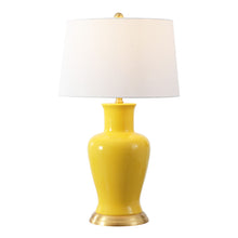 Load image into Gallery viewer, Urn Bedside Lamp With Empire Shade - Yellow
