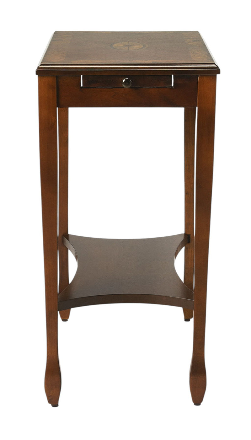 25" End Table With Shelf - Wood Brown