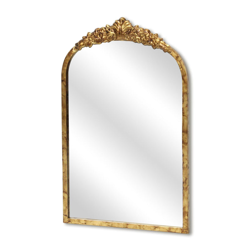 16" Metal Arch Accent Mirror - Gold