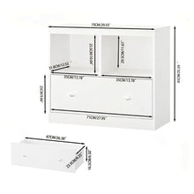 Load image into Gallery viewer, Toy Storage Organizer With Large Drawer And Low Bookshelf For Nursery &amp; Playroom - White
