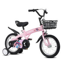 Load image into Gallery viewer, Fkznpj - 18" Sporty Kids Bike With Training Wheels And Stand Adjustable Saddle Suitable For Boys And Girls Aged 5 - 10 Years Tall Height 39 - 49" Available In A Variety Of Colors
