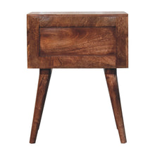 Load image into Gallery viewer, 23" Modern Solid Wood Geometric Bone Inlay Two Drawer Nightstand - Black

