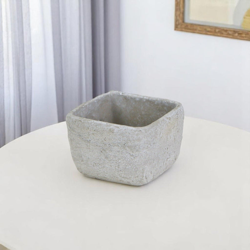 Crackle Square Pot Planter (487892) - Gray