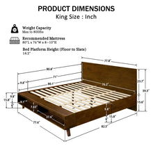 Load image into Gallery viewer, Platform Bed Frame With Footboard Storage
