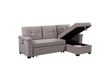 Load image into Gallery viewer, Nathan - Reversible Sleeper Sectional Sofa With Storage Chaise, USB Charging Ports And Pocket
