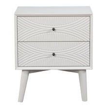 Load image into Gallery viewer, Groovy 1 Drawer Wood Nightstand - White
