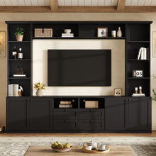 Load image into Gallery viewer, Farmhouse Elegant Entertainment Center Wall Unit With 4 Drawers
