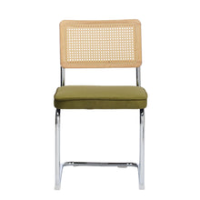 Load image into Gallery viewer, Tufted Velvet Stainless Steel Dining Side Chairs (Set of 2) - Green / Silver
