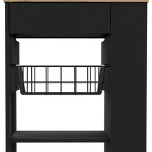 Load image into Gallery viewer, 22" Rolling Kitchen Cart With Storage - Natural / Black
