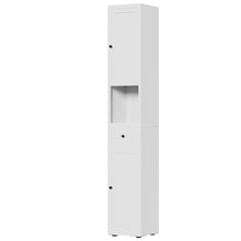 Load image into Gallery viewer, Tall Narrow Bathroom Cabinet With 5-Tier Storage, Adjustable Shelves, Freestanding - White

