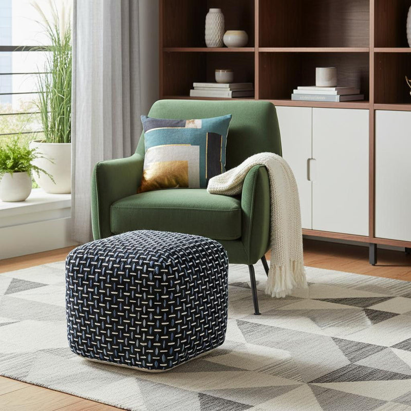Polyester Ottoman - Black