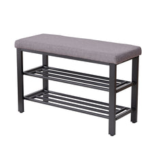 Load image into Gallery viewer, Shoe Bench With Cushion, Storage Seat For Entryway

