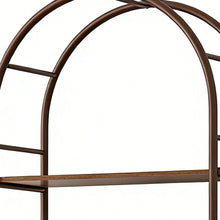 Load image into Gallery viewer, Adjustable Three Tier Etagere Bookcase - Brown
