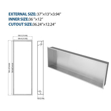 Load image into Gallery viewer, Stainless Steel Shower Niche With Seamless Design For Bathroom Storage
