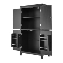 Load image into Gallery viewer, Elegant Bathroom Floor Storage Cabinet With 4 Doors, Adjustable Shelves
