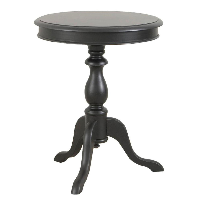 25" Manufactured Wood Round End Table - Black