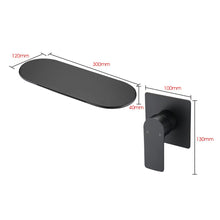 Load image into Gallery viewer, Modern Wall Mount Bathtub Faucet Single Handle With Waterfall Tub Spout And Rough
