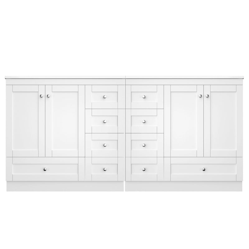 Shaker Free Standing Bathroom Vanity Cabinet & Sink, Soft Close Drawers, Soft Close Doors