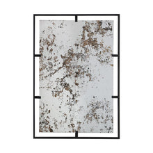 Load image into Gallery viewer, 32" Iron Framed Antiqued Glass Accent Mirror - Black
