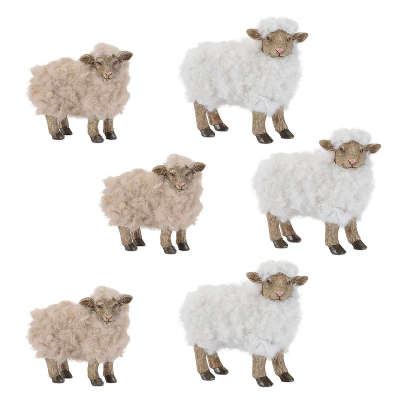 Poly Figurine (Set of 6) - White / Beige