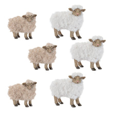 Load image into Gallery viewer, Poly Figurine (Set of 6) - White / Beige
