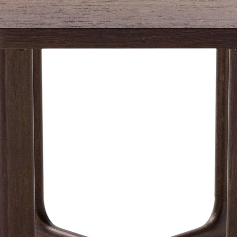 24" Solid Wood Square Cross Legs End Table - Brown