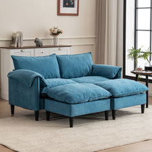 Load image into Gallery viewer, Convertible Combination Sofa With Footstools With Storage
