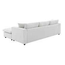 Load image into Gallery viewer, [VIDEO provided] [New] 100.4*64.6&quot; Modern Sectional Sofa,L-shaped Couch Set with 2 Free pillows,4-seat Polyester Fabric Couch Set with Convertible Ottoman for Living Room, Apartment, Office,4 Colors
